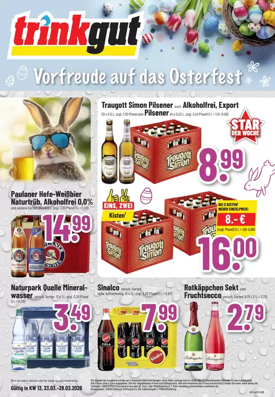 trinkgut Katalog in Oelde | Tolles Angebot für Schnäppchenjäger | 2026-03-23T00:00:00.000Z - 2026-03-28T00:00:00.000Z