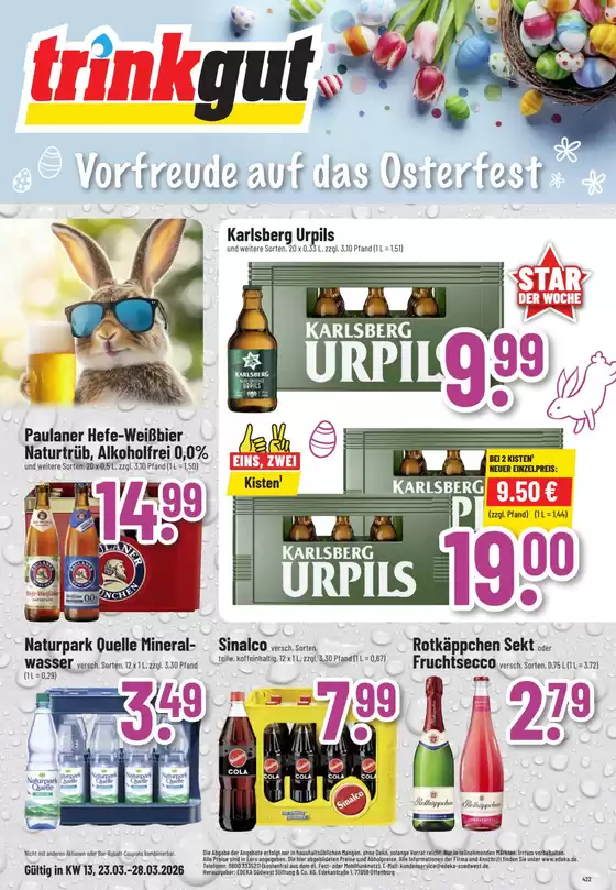 trinkgut Katalog in Eppstein | Attraktive Angebote entdecken | 2026-03-23T00:00:00.000Z - 2026-03-28T00:00:00.000Z