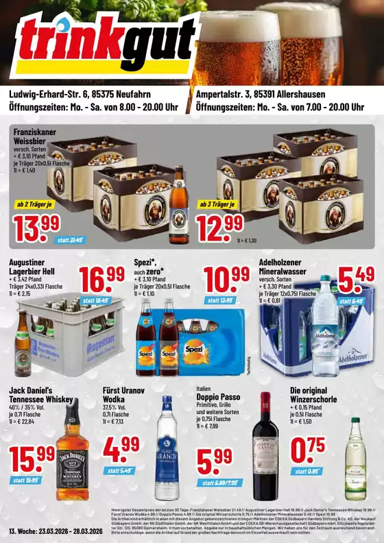 trinkgut Katalog in Eppstein | Große Auswahl an Angeboten | 2026-03-23T00:00:00.000Z - 2026-03-28T00:00:00.000Z