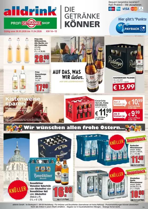 alldrink Katalog in Burgebrach | PROFI GETRANKE SHOP | 2026-03-30T00:00:00.000Z - 2026-04-11T00:00:00.000Z