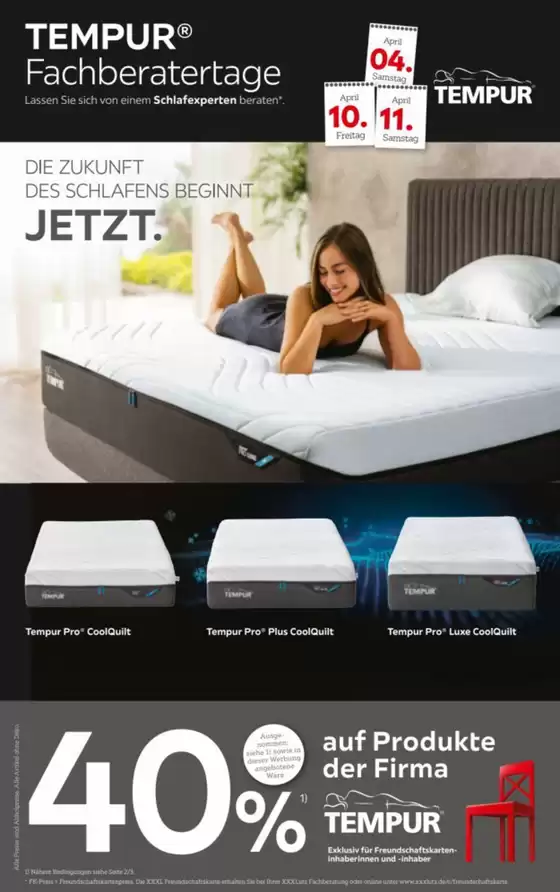 XXXLutz Katalog in München | Tempur Spezial | 2026-03-29T00:00:00.000Z - 2026-04-12T00:00:00.000Z