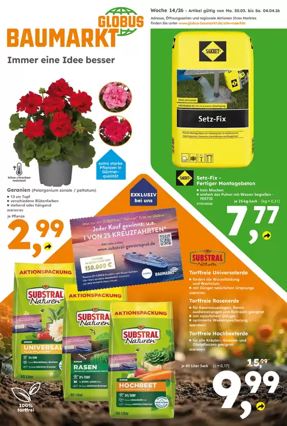 Globus Baumarkt Katalog in Ludwigsfelde | Globus Baumarkt prospekt | 2026-03-31T00:00:00.000Z - 2026-04-04T00:00:00.000Z