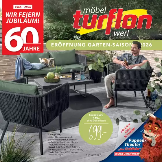 Möbel Turflon Katalog in Berlin | ERÖFFNUNG GARTEN-SAISON 2026 ` | 2026-03-31T00:00:00.000Z - 2026-04-04T00:00:00.000Z