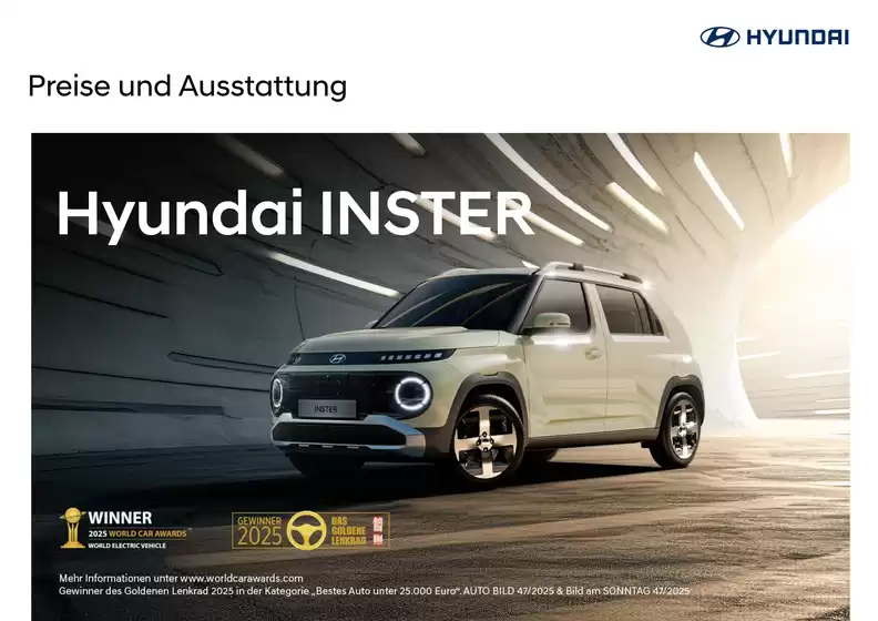 Hyundai Katalog in Thalheim-Erzgeb | Hyundai inster preislistepdf | 2026-04-01T00:00:00.000Z - 2027-04-01T00:00:00.000Z