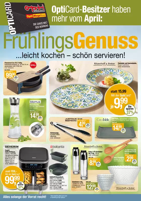 Opti Wohnwelt Katalog in Bramsche | Monatsangebote | 2026-04-01T00:00:00.000Z - 2026-04-30T00:00:00.000Z