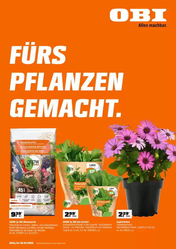 OBI Katalog | FÜRS PFLANZEN GEMACHT. | 2026-04-01T00:00:00.000Z - 2026-04-30T00:00:00.000Z