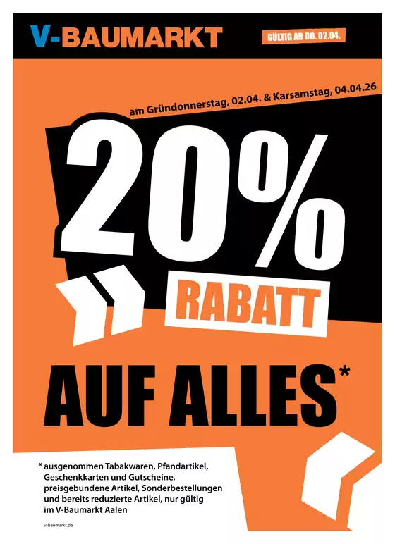 V Baumarkt Katalog in Rauenberg | Unsere besten Schnäppchen | 2026-04-02T00:00:00.000Z - 2026-04-04T00:00:00.000Z