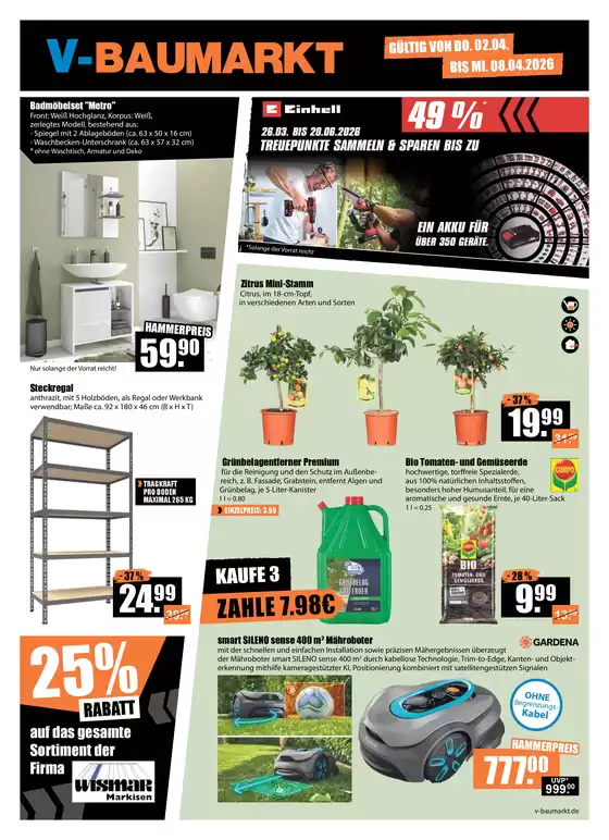 V Baumarkt Katalog in Rauenberg | Exklusive Deals und Schnäppchen | 2026-04-02T00:00:00.000Z - 2026-04-08T00:00:00.000Z