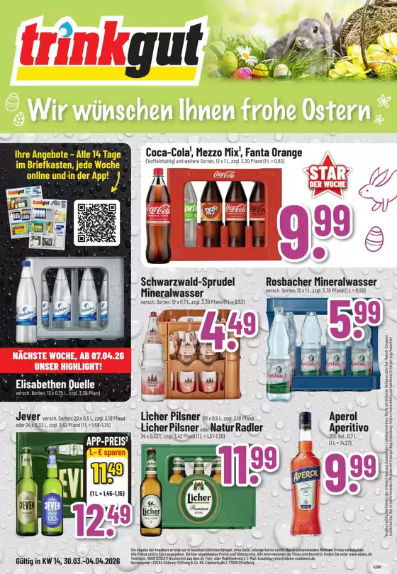 trinkgut Katalog in Trier | Aktuelle Sonderaktionen | 2026-03-30T00:00:00.000Z - 2026-04-04T00:00:00.000Z
