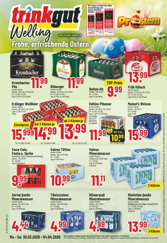 trinkgut Katalog in Mannheim | Jetzt sparen mit unseren Deals | 2026-03-30T00:00:00.000Z - 2026-04-04T00:00:00.000Z