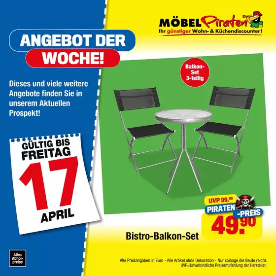 Möbelpiraten Katalog | Angebot Der Woche! | 2026-04-07T00:00:00.000Z - 2026-04-17T00:00:00.000Z