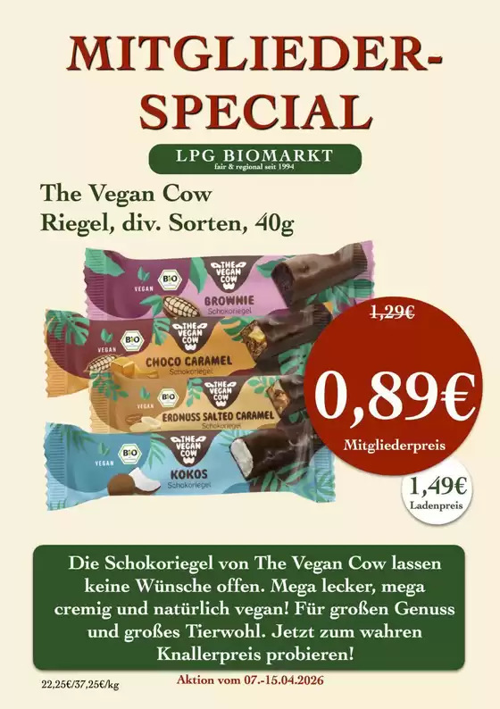 LPG Biomarkt Katalog | Mitgliederspecial | 2026-04-07T00:00:00.000Z - 2026-04-15T00:00:00.000Z