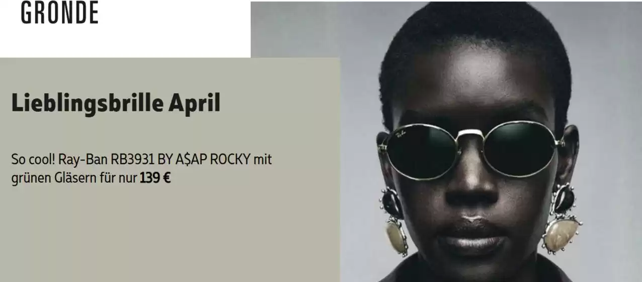 Optik Gronde Katalog in Lauterbach (Hessen) | LIEBLINGSBRILLE APRIL | 2026-04-08T00:00:00.000Z - 2026-04-25T00:00:00.000Z