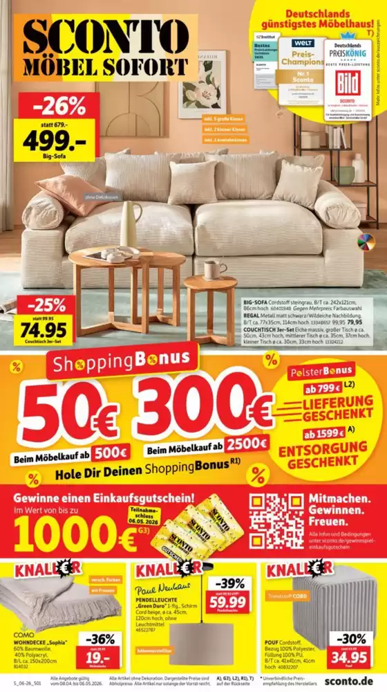 SCONTO Katalog | Sonderangebote für Sie | 2026-04-08T00:00:00.000Z - 2026-05-06T00:00:00.000Z