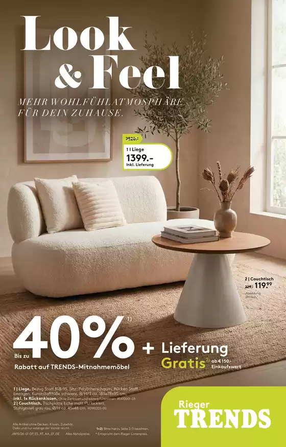 Möbel Rieger Katalog in Halstenbek | Attraktive Angebote entdecken | 2026-04-06T00:00:00.000Z - 2026-04-12T00:00:00.000Z