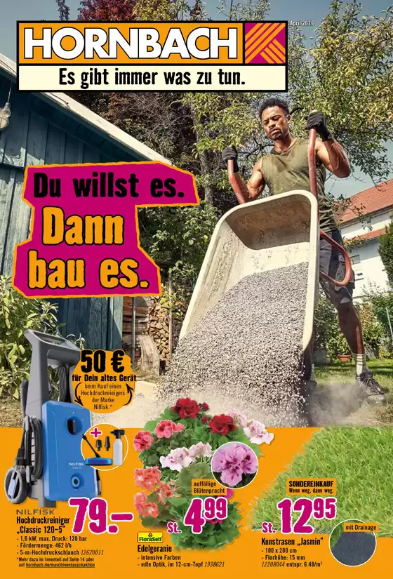 Hornbach Katalog in Neumünster | Du willst es. Dann bau es. | 2026-04-01T00:00:00.000Z - 2026-04-30T00:00:00.000Z
