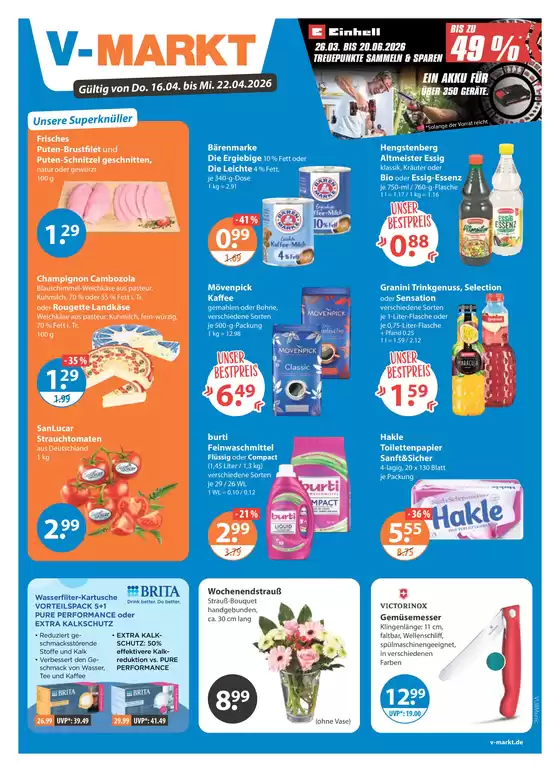 V Markt Katalog in Edewecht | Tolles Angebot für Schnäppchenjäger | 2026-04-16T00:00:00.000Z - 2026-04-22T00:00:00.000Z