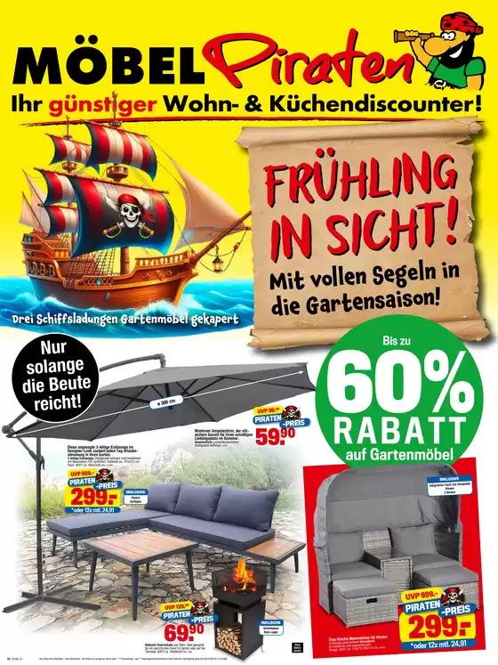 Möbelpiraten Katalog in Kiel | Frühling in Sicht! | 2026-04-14T00:00:00.000Z - 2026-05-01T00:00:00.000Z