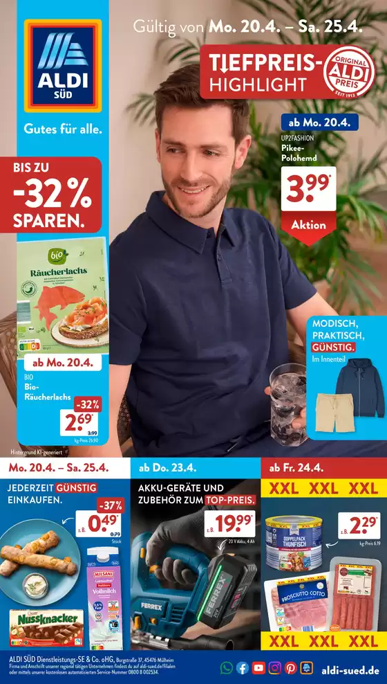 Aldi Süd Katalog | Unsere besten Deals für Sie | 2026-04-20T00:00:00.000Z - 2026-04-25T00:00:00.000Z