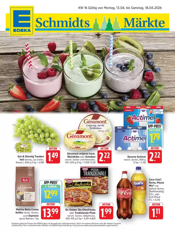 Schmidt's Märkte Katalog | Schmidt's Märkte flugblatt | 2026-04-13T00:00:00.000Z - 2026-04-18T00:00:00.000Z
