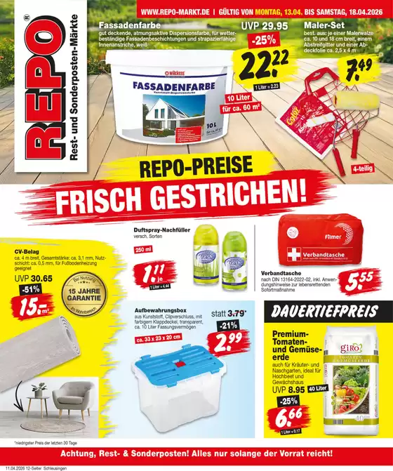 Repo Markt Katalog | Tolles Angebot für Schnäppchenjäger | 2026-04-13T00:00:00.000Z - 2026-04-18T00:00:00.000Z