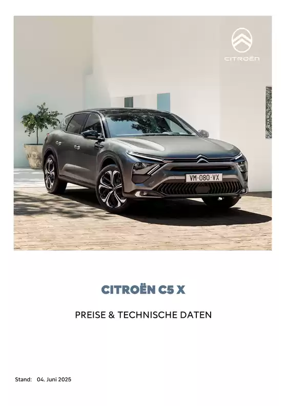 Citroën Katalog | Kundenpreisliste C5X 04062025 | 2026-04-15T00:00:00.000Z - 2027-04-15T00:00:00.000Z