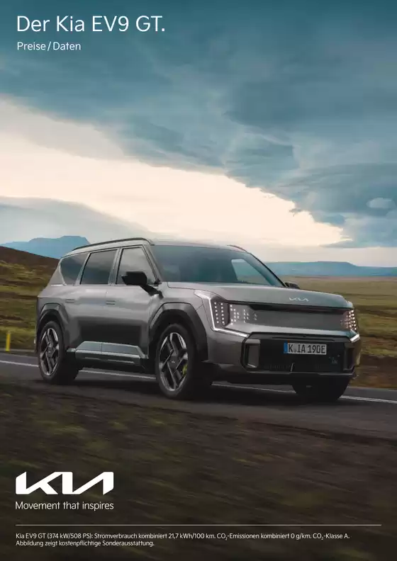 KIA Katalog in Bremerhaven | Kia Germany EV9 GT Preisliste | 2026-04-15T00:00:00.000Z - 2027-04-15T00:00:00.000Z