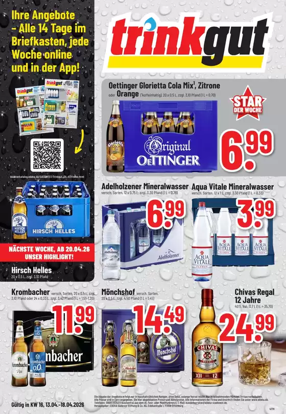 trinkgut Katalog in Hannover | Attraktive Angebote entdecken | 2026-04-16T00:00:00.000Z - 2026-04-18T00:00:00.000Z