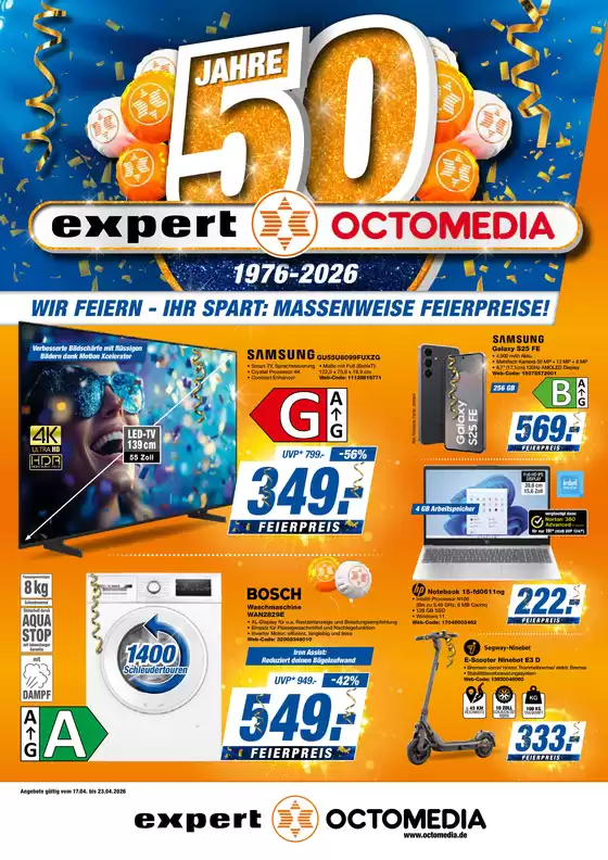 expert Octomedia Katalog in Neumünster | Octomedia kw17 2026 50 jahre | 2026-04-17T00:00:00.000Z - 2026-04-23T00:00:00.000Z