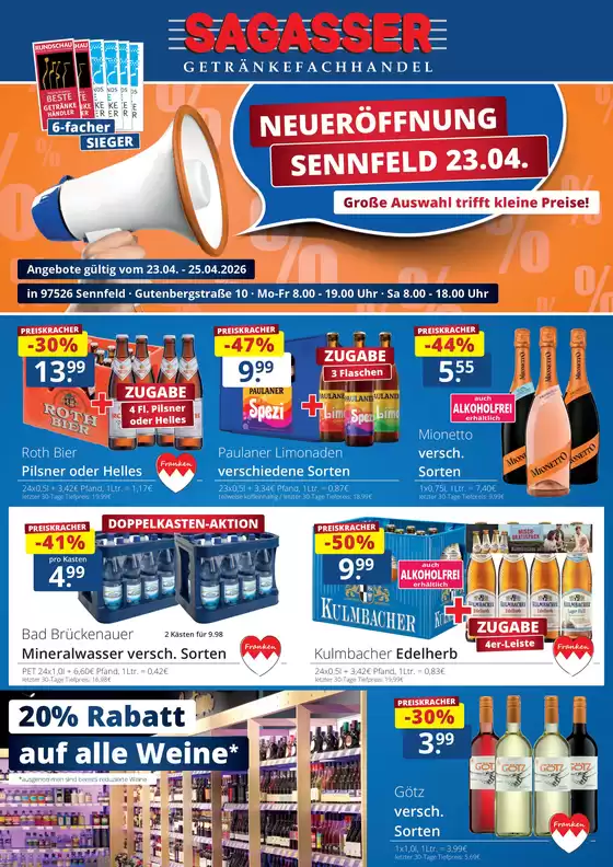 Sagasser Katalog | Aktuelle Sonderaktionen | 2026-04-23T00:00:00.000Z - 2026-04-25T00:00:00.000Z