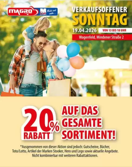 Kaufhaus Magro Katalog in Puchheim | Verkaufsoffener | 2026-04-20T00:00:00.000Z - 2026-04-20T00:00:00.000Z