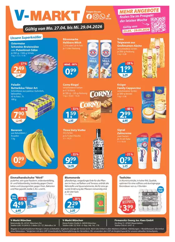 V Markt Katalog in Düsseldorf | Top-Deals und Rabatte | 2026-04-27T00:00:00.000Z - 2026-04-29T00:00:00.000Z