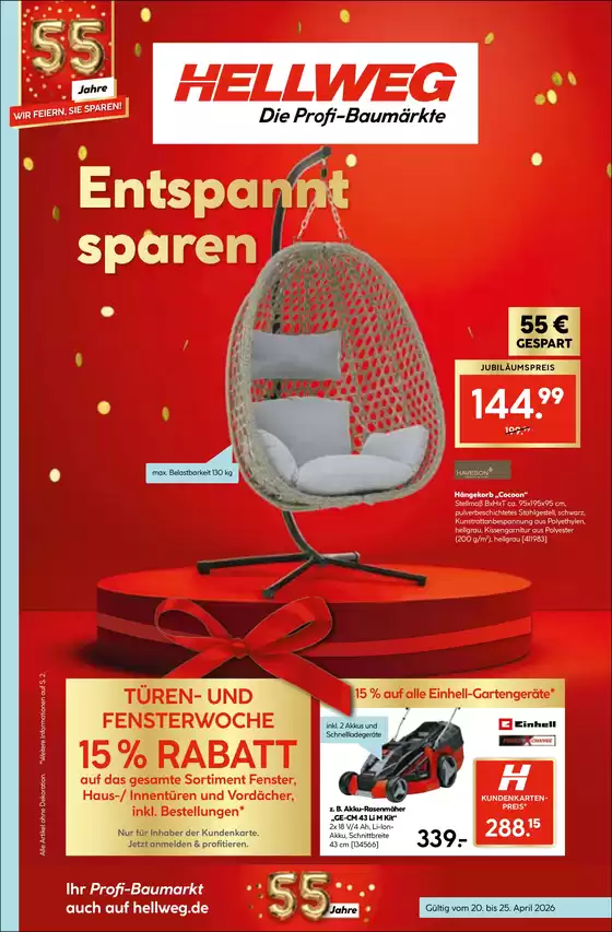 Hellweg Katalog in Seitingen-Oberflacht | Entspannt Sparen | 2026-04-22T00:00:00.000Z - 2026-04-25T00:00:00.000Z