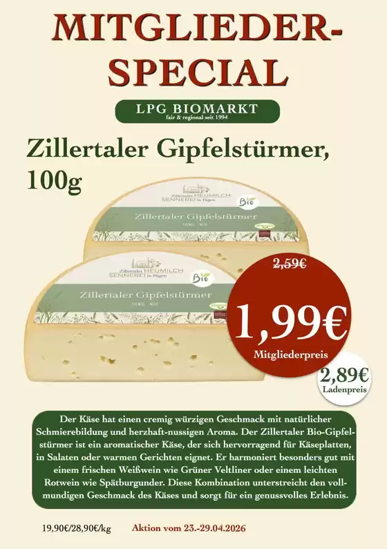 LPG Biomarkt Katalog in Tegernsee | Mitgliederspecial | 2026-04-23T00:00:00.000Z - 2026-04-29T00:00:00.000Z