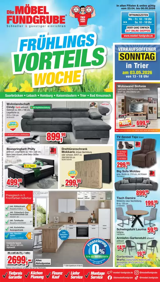 Möbelfundgrube Katalog in Horb am Neckar | Möbelfundgrube flugblatt | 2026-04-23T00:00:00.000Z - 2026-05-06T00:00:00.000Z