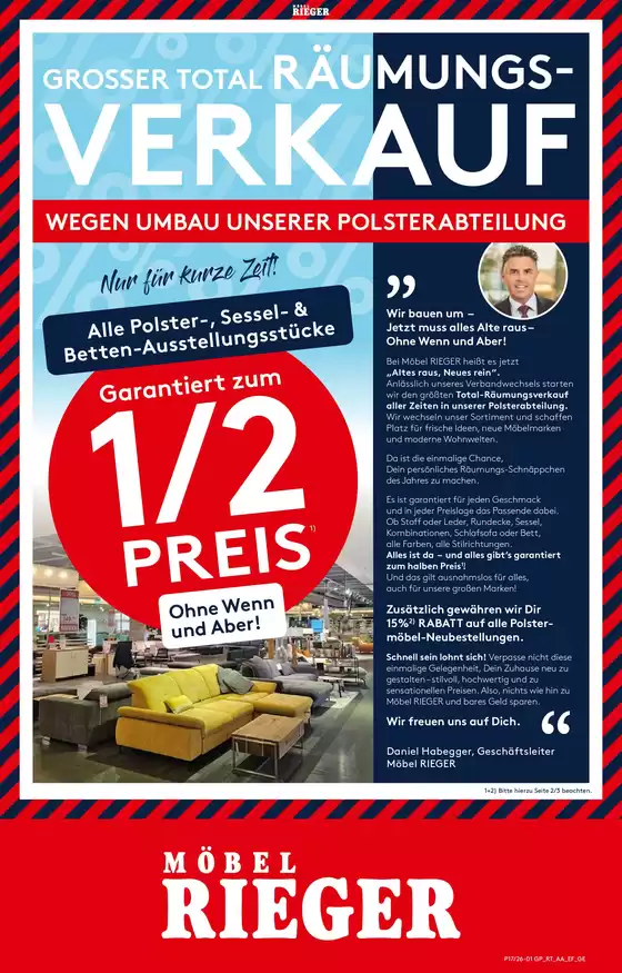 Möbel Rieger Katalog in Horb am Neckar | Unsere besten Angebote für Sie | 2026-04-23T00:00:00.000Z - 2026-05-05T00:00:00.000Z
