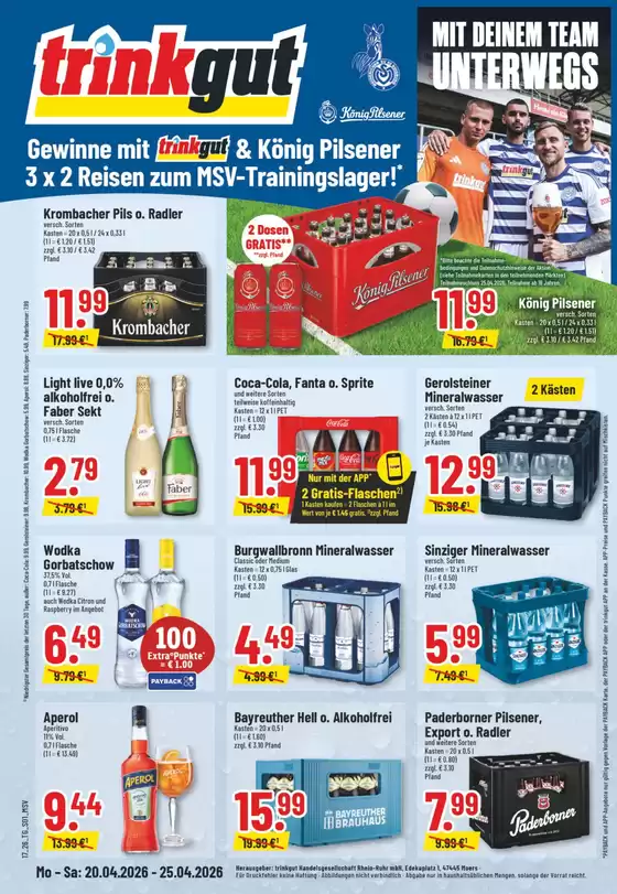 trinkgut Katalog in Straubing | Tolle Rabatte auf ausgewählte Produkte | 2026-04-20T00:00:00.000Z - 2026-04-25T00:00:00.000Z