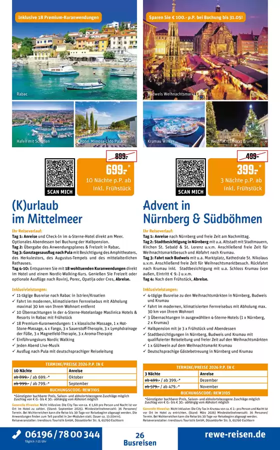 Netto Reisen Katalog in Illschwang | Tolle Rabatte auf ausgewählte Produkte | 2026-09-01T00:00:00.000Z - 2026-12-31T00:00:00.000Z