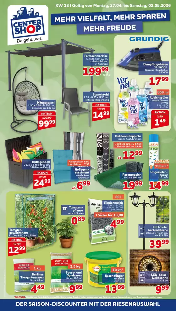 CENTERSHOP Katalog in Minden | KW18 | 2026-04-27T00:00:00.000Z - 2026-05-02T00:00:00.000Z