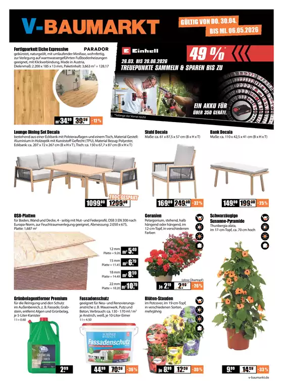 V Baumarkt Katalog in Rodewisch | Aktuelle Angebote V Baumarkt | 2026-04-30T00:00:00.000Z - 2026-05-06T00:00:00.000Z