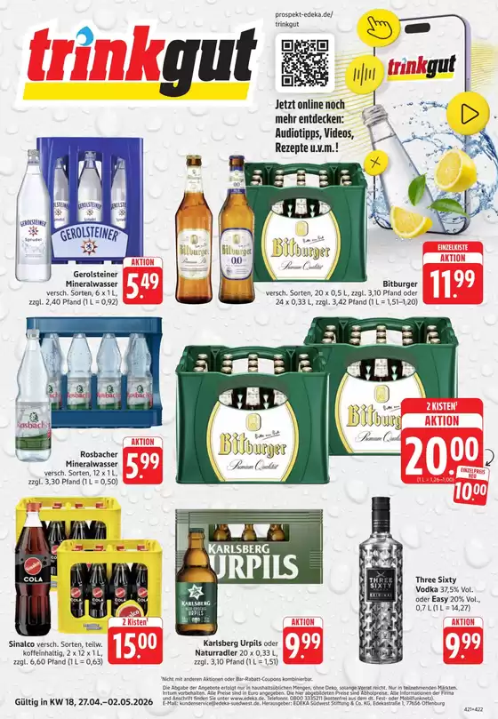 trinkgut Katalog | Top-Angebote für Sparfüchse | 2026-04-27T00:00:00.000Z - 2026-05-02T00:00:00.000Z