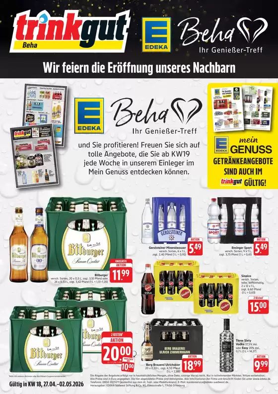 trinkgut Katalog | Sonderangebote für Sie | 2026-04-27T00:00:00.000Z - 2026-05-02T00:00:00.000Z