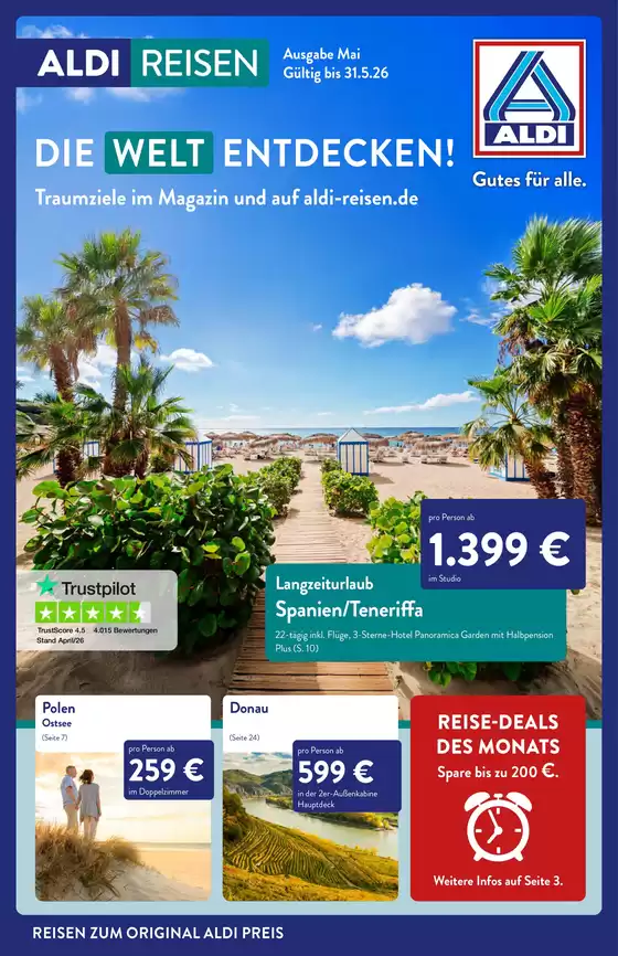Aldi Nord Reisen Katalog in Schimberg | Aktuelle Schnäppchen und Angebote | 2026-05-03T00:00:00.000Z - 2026-05-31T00:00:00.000Z