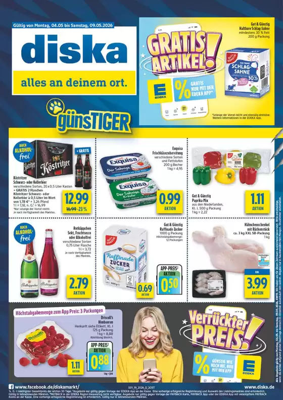 diska Katalog | Tolle Rabatte auf ausgewählte Produkte | 2026-05-04T00:00:00.000Z - 2026-05-09T00:00:00.000Z
