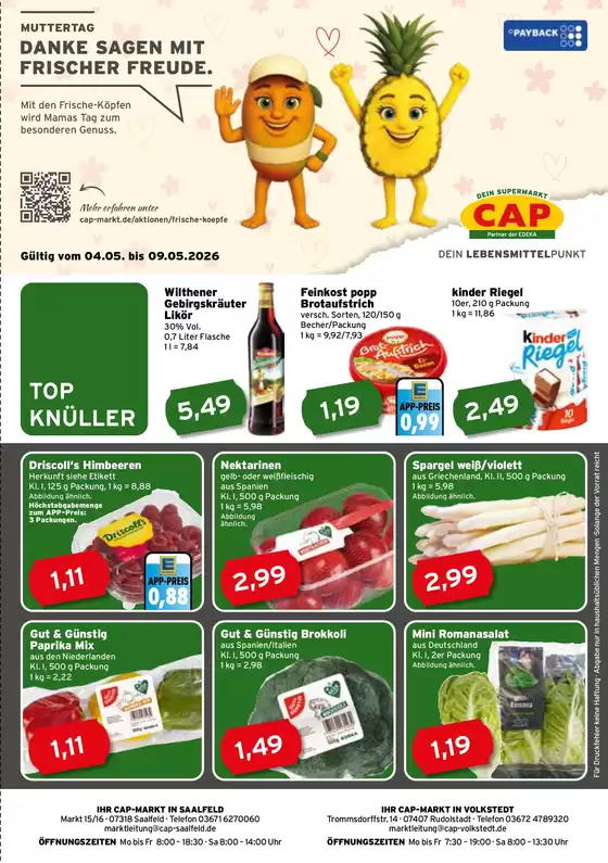 CAP Markt Katalog in Framersheim | Exklusive Schnäppchen | 2026-05-04T00:00:00.000Z - 2026-05-09T00:00:00.000Z