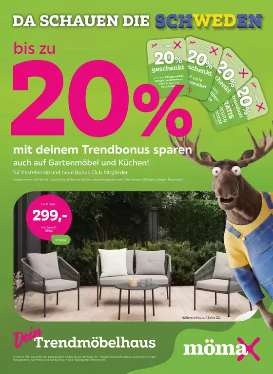 Mömax Katalog in Schmiedeberg | bis zu 20 mit deinem Trendbonus sparen | 2026-05-04T00:00:00.000Z - 2026-05-10T00:00:00.000Z
