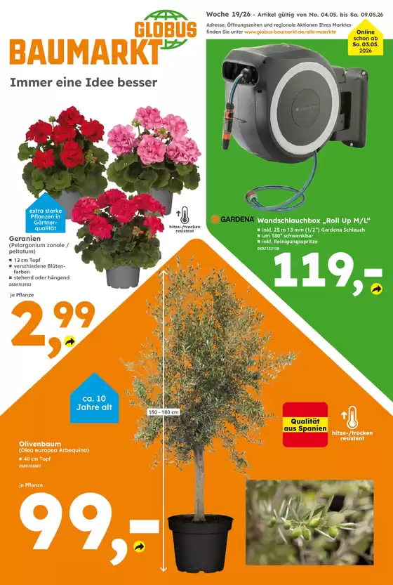 Globus Baumarkt Katalog | Top-Deals und Rabatte | 2026-05-04T00:00:00.000Z - 2026-05-09T00:00:00.000Z