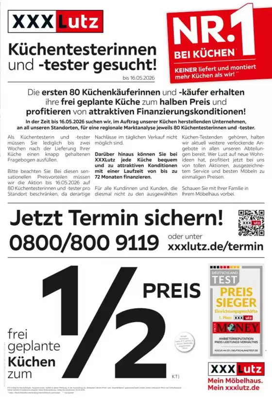 XXXLutz Katalog | Nr. 1 bei Küchen | 2026-05-04T00:00:00.000Z - 2026-05-16T00:00:00.000Z
