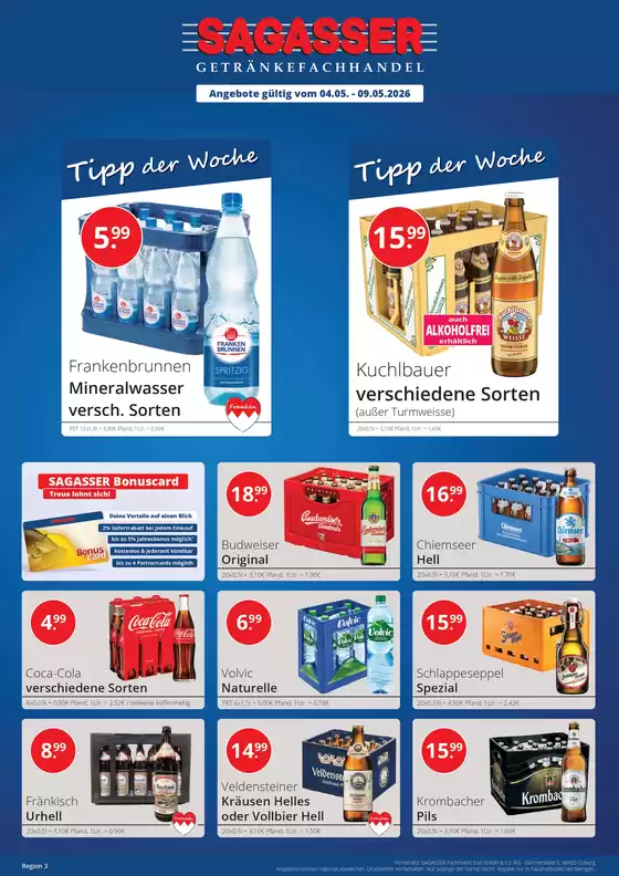Sagasser Katalog | Unsere besten Deals für Sie | 2026-05-04T00:00:00.000Z - 2026-05-09T00:00:00.000Z