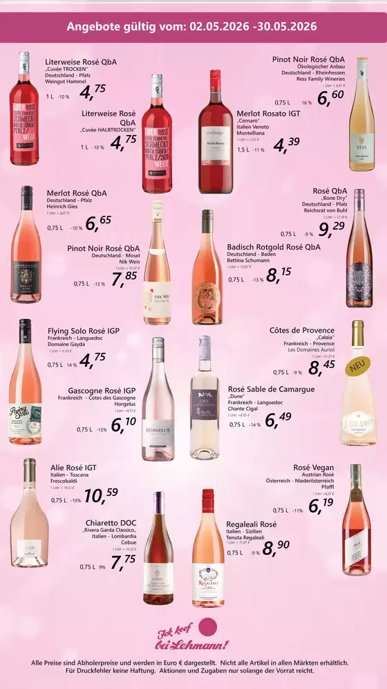 Getränke Lehmann Katalog | Member Days  | 2026-05-04T00:00:00.000Z - 2026-05-30T00:00:00.000Z